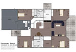 Four Bedroom, 2,5 Bath, Three Car Garage duplex house floor plan 