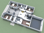 3d duplex house floor plan design 3d